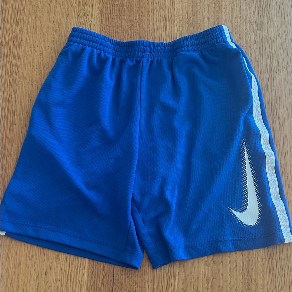 Nike Dri-FIT Blue Shorts with White Logo